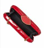 Lulu Guinness Red Leather Clutch